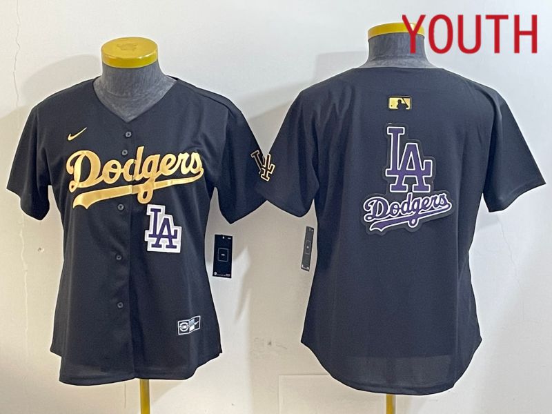 Youth Los Angeles Dodgers Blank Black Gold Game 2024 Nike MLB Jersey style 12092->pittsburgh steelers->NFL Jersey